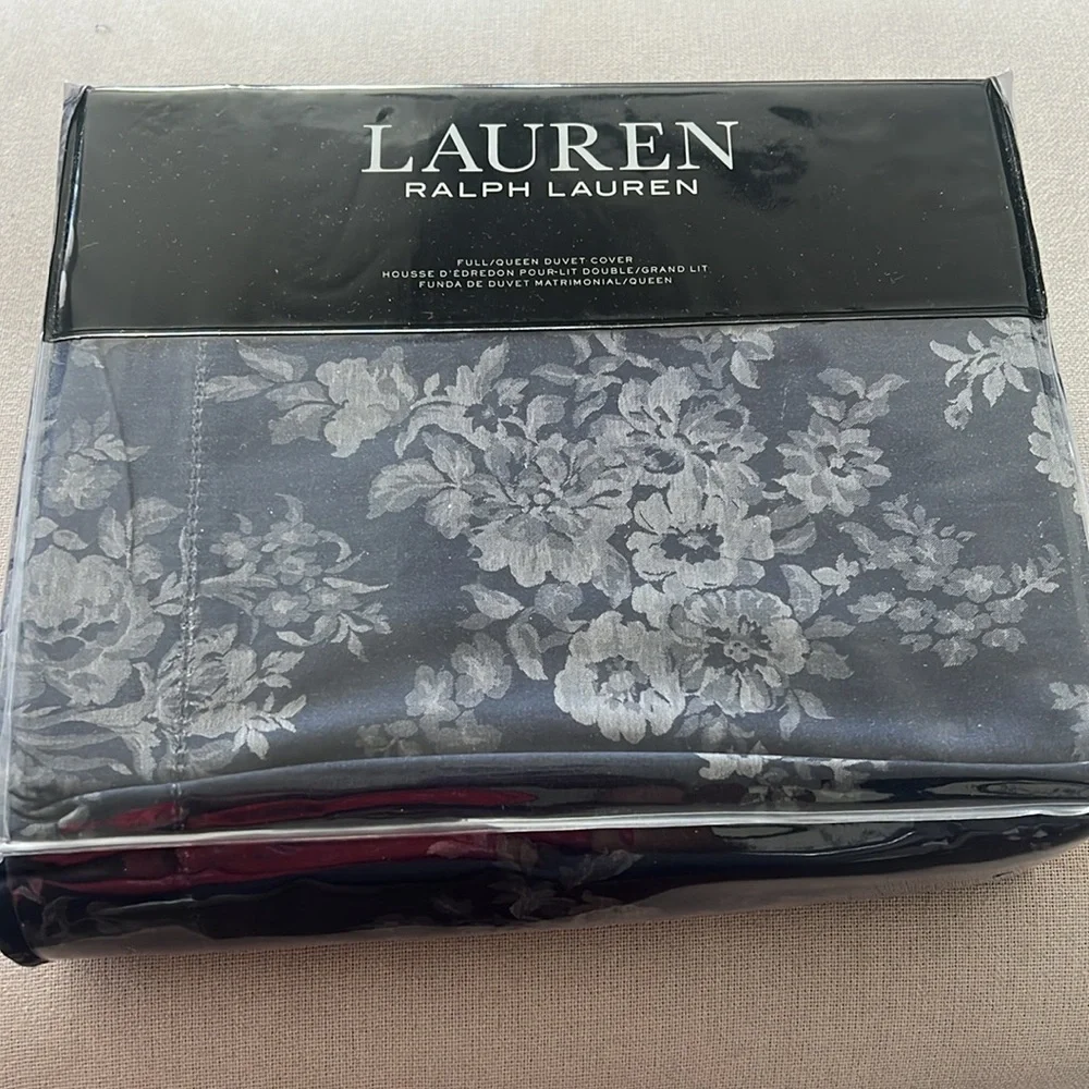 Lauren Ralph Lauren Mya Floral Duvet Cover in Navy, NEW, Size Queen $430
